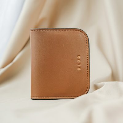 BIANCA Brown - KLUG Dompet Card Wanita Lipat Recycled Vegan Leather