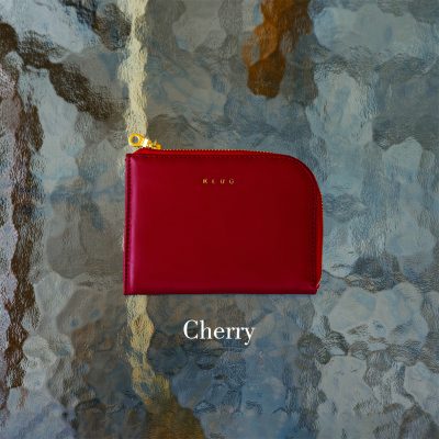 ELARA Cherry Wallet - KLUG Dompet Harian Panjang Resleting YKK Recycled Vegan Leather